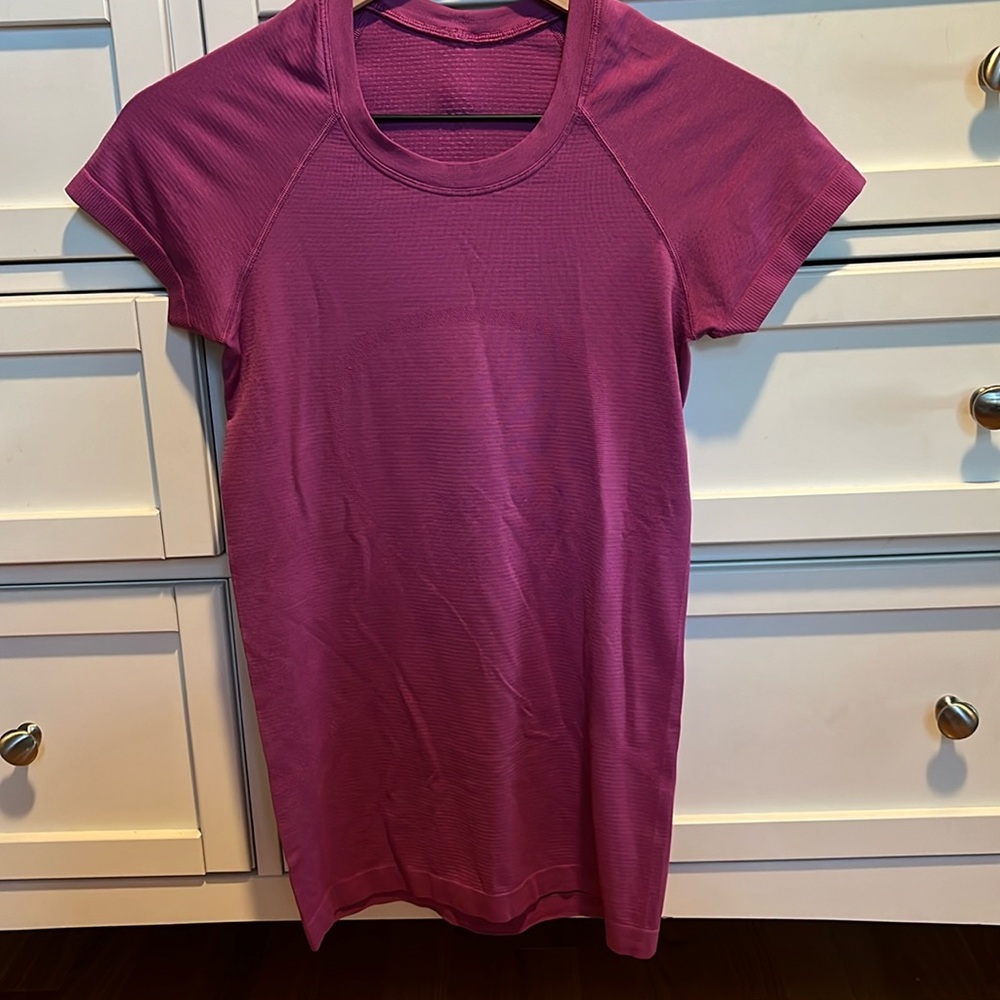 Lululemon swiftly tech short sleeve tee. Excellent condition. Berry color